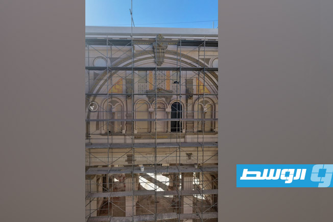 تتواصل أعمال الترميم والصيانة في «قلاريا ذي بونو» بوسط مدينة طرابلس (فيسبوك)