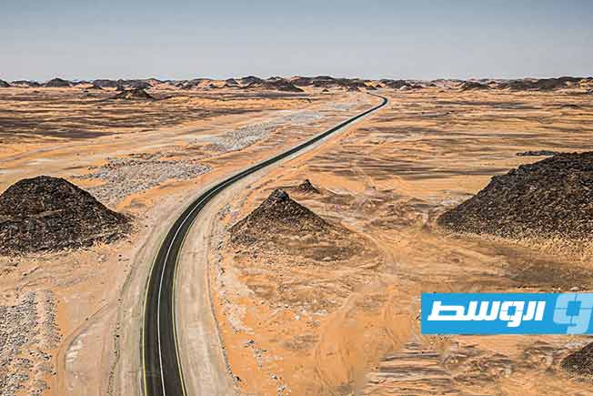 طريق «أبوزريق - الكفرة»، الأربعاء 23 أبريل 2025 (جهاز تنفيذ مشروعات المواصلات)