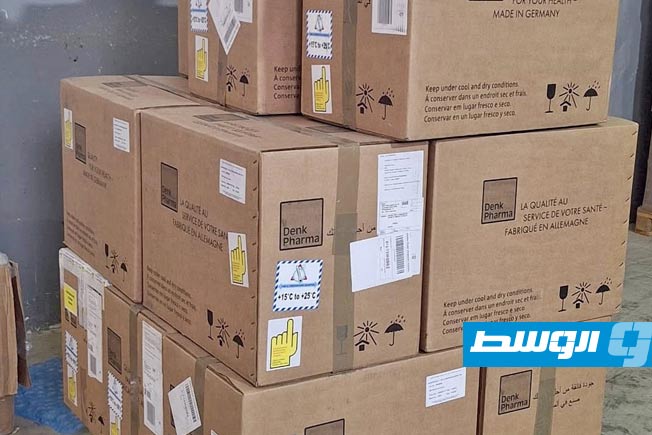 شحنة أدوية جديدة لعلاج سرطان الثدي في مخازن جهاز الإمداد الطبي، 5 مايو 2025 (جهاز الإمداد الطبي)