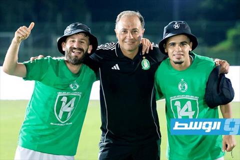 جانب من احتفال الأهلي طرابلس بالتتويج بالدوري، 12 أغسطس 2025. (الإنترنت)