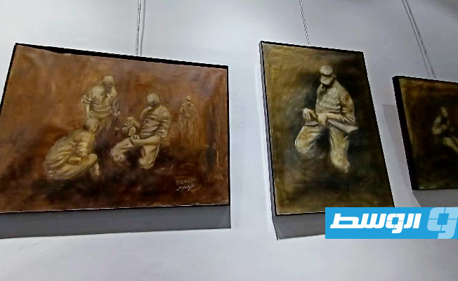 جانب من معرض «غزة برؤية فنان» بدار الفقيه حسن في 23 نوفمبر 2024. (بوابة الوسط)