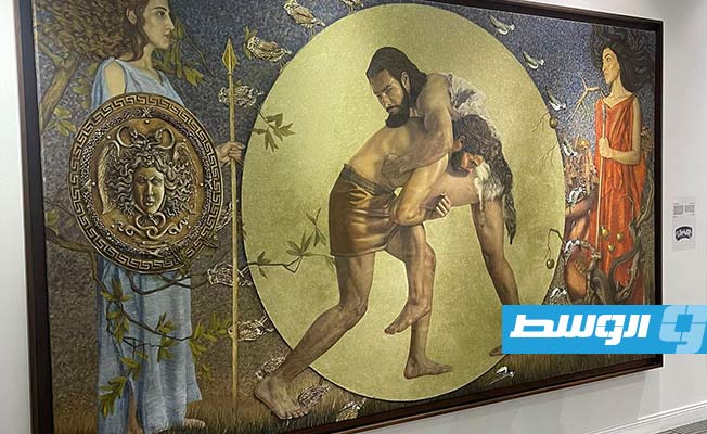 لوحة من معرض «إثنوليبيا» ( بوفا سليم - فيسبوك)