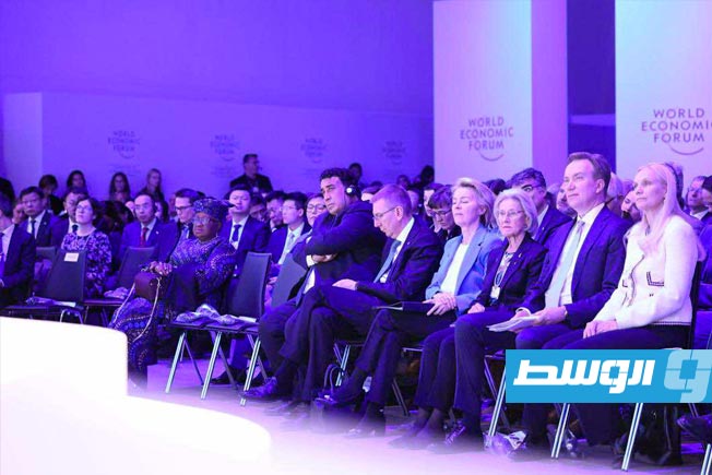 مشاركة المنفي في منتدى دافوس، الثلاثاء 21 يناير 2025. (المجلس الرئاسي)