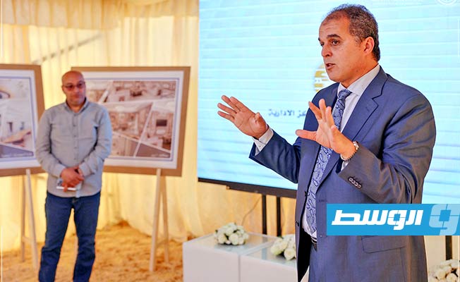 من افتتاح المرحلة الثانية من استكمال صيانة وترميم وتجهيز «المبنى الرخامي» المقر الرئيسي لوزارة الخارجية والتعاون الدولي، 30 مارس 2023. (وزارة الخارجية)
