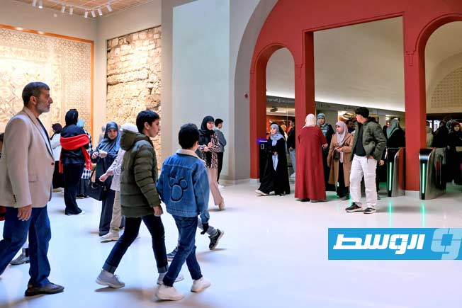 إقبال لافت من الزوار مع تفعيل نظام التذاكر بالمتحف الوطني بالعاصمة الليبية طرابلس. (فيسبوك)