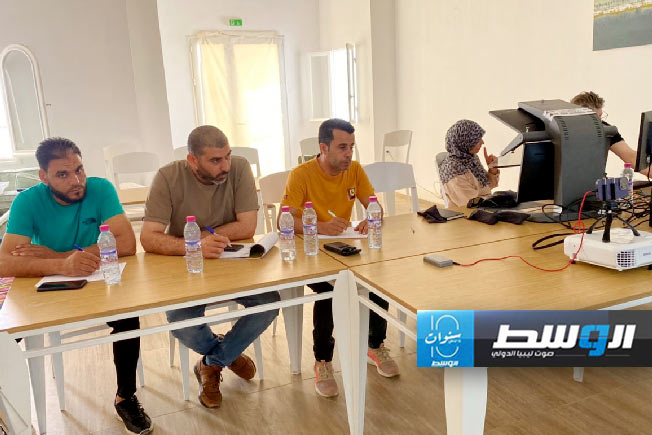 من الدورة التدريبة لمهندسي المركز الليبي للاستشعار عن بُعد وعلوم الفضاء في تونس، 21 مايو 2024. (الصفحة الرسمية للمركز)