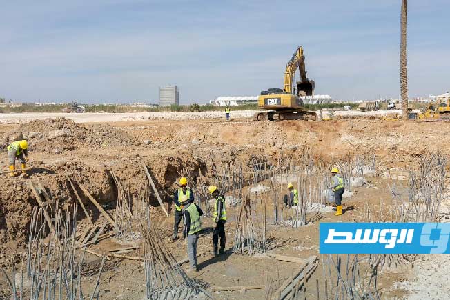 إنشاءات في منطقة جليانة ببنغازي (أرشيفية: صندوق التنمية وإعادة الإعمار)