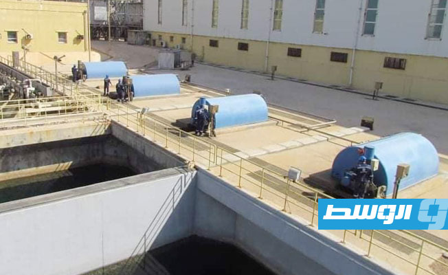 الانتهاء من أعمال تجديد مدخل مياه البحر بمحطة شمال بنغازي، 31 أكتوبر 2021. (الشركة العامة للكهرباء)