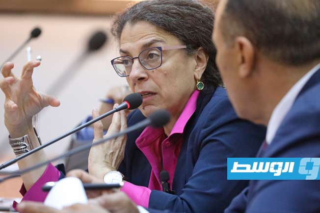 جانب من اجتماع لنائبة الممثلة الخاصة للأمين العام للأمم المتحدة ستيفاني خوري في الزنتان، الأربعاء 21 مايو 2025 (البعثة الأممية)