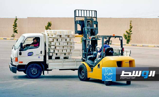 جانب من شحنة البيض المستوردة، الأربعاء 1 مايو 2024 (الحكومة المكلفة من مجلس النواب)