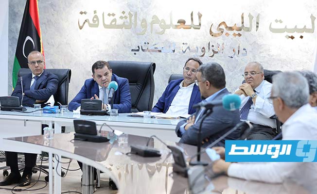 من جولة الدبيبة رفقة اللافي وعدد من الوزراء في الزاوية، 21 أغسطس 2021. (المكتب الإعلامي لرئيس الحكومة)