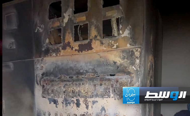 أضرا لحقت محطة كهرباء الكفرة الغازية جراء الأمطار، 12 أغسطس 2024. (صفحة المحطة على فيسبوك)