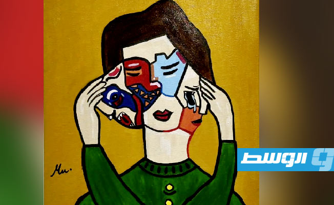 لوحة للفنانة الليبية ملاك الكوت (أرشيف إنترنت)