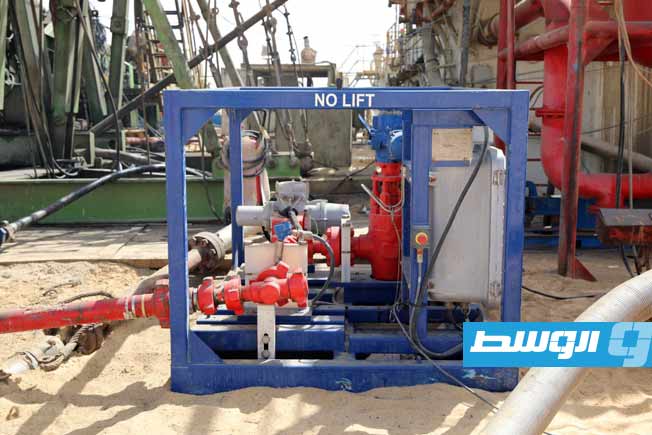 إحدى معدات حقل الخير التابع لشركة سرت، 27 مارس 2026. (مؤسسة النفط)