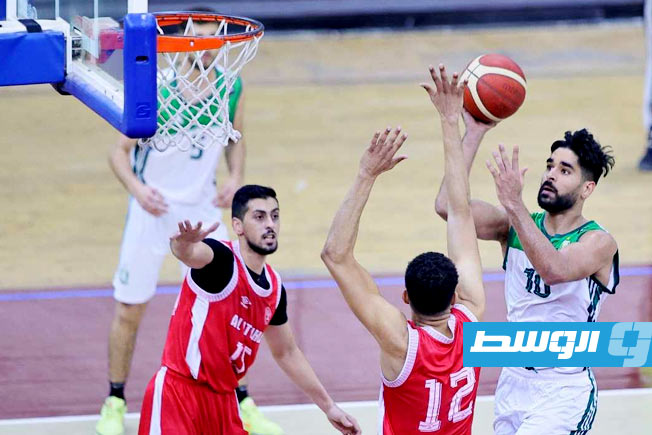 الأهلي طرابلس يفوز على الاتحاد في قمة كأس ليبيا لكرة السلة بنتيجة 117-63، الثلاثاء 25 مارس 2025. (تصوير - محمود دردور، بوابة الوسط)
