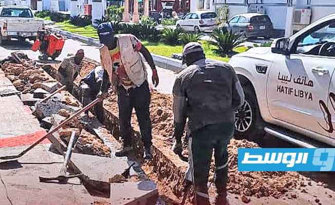 الاستعدادات النهائية لمعرض ليبيا الدولي الثاني عشر للاتصالات وتقنية المعلومات، 17 نوفمبر 2024. (شركة هاتف ليبيا)