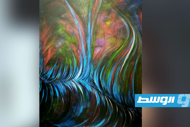 لوحة للفنانة هند علي الراشدي (فيسبوك)