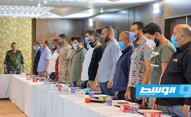 اجتماع مكتب الرئاسة وفريق الحوار بالمجلس الأعلى للدولة بقيادات عملية بركان الغضب. (المجلس الأعلى للدولة)