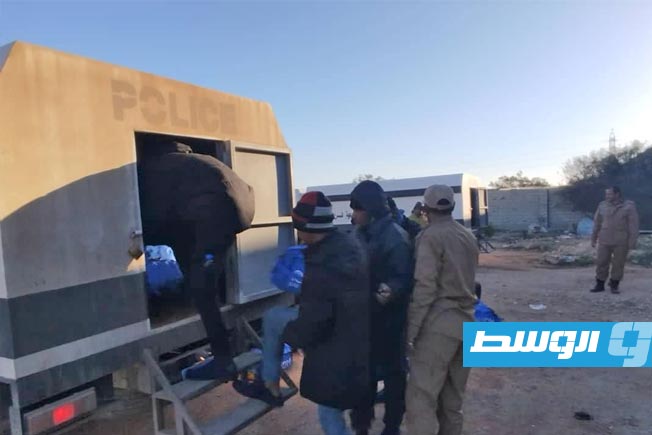من عملية ترحيل مهاجرين غير شرعيين من جنسية بنغلاديش، الخميس 5 فبراير 2026 (جهاز مكافحة الهجرة غير الشرعية)