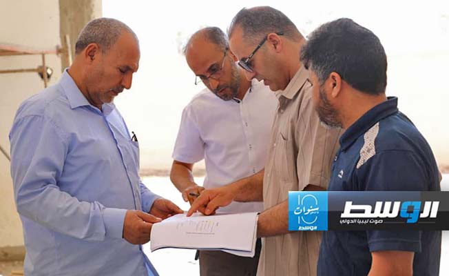 من الأعمال المدنية بمشروع تحوير محطة الزيد بمدينة سرت، 12 يونيو 2024. (الشركة العامة للكهرباء)
