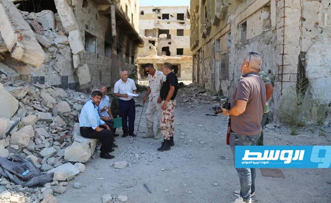 بلدية بنغازي تشرع في أعمال إزالة مبنى مصلحة الجمارك, 8 أغسطس 2021. (بلدية بنغازي)