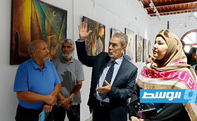 جانب من معرض «غزة برؤية فنان» بدار الفقيه حسن في 23 نوفمبر 2024. (بوابة الوسط)
