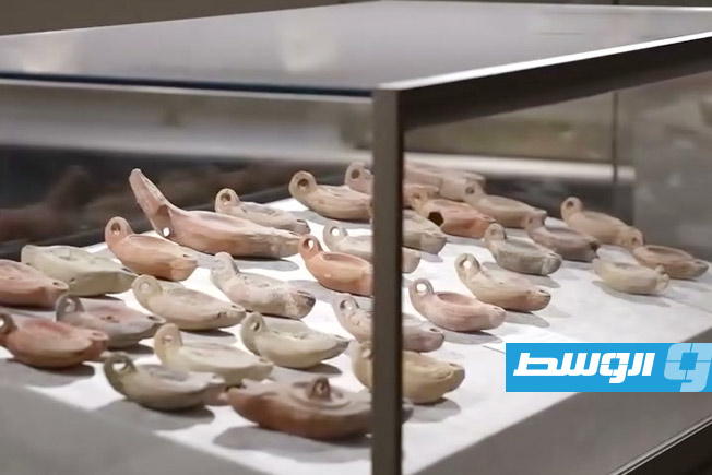 صورة مثبتة من فيديو ترويجي لمقتنيات المتحف الليبي. (فيسبوك)