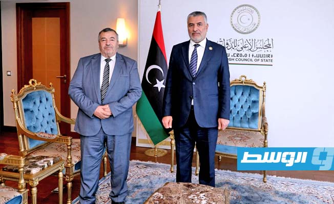 لقاء تكالة مع رئيس مصلحة الأحوال المدنية المكلف، اللواء بشير عون، الثلاثاء 23 يناير 2024. (مجلس الدولة)