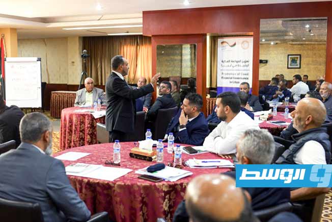 الاحتفال باختتام البرنامج التدريبي لـ30 مراقبا ماليا بالبلديات على الحوكمة المالية. (الوكالة الألمانية للتعاون الدولي)
