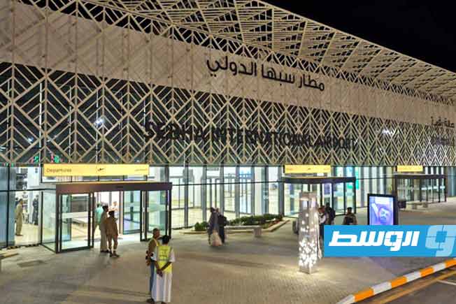 رحلة لحجاج من الجنوب الليبي بمطار سبها، 11 مايو 2026. (تصوير: رمضان كرنفودة)