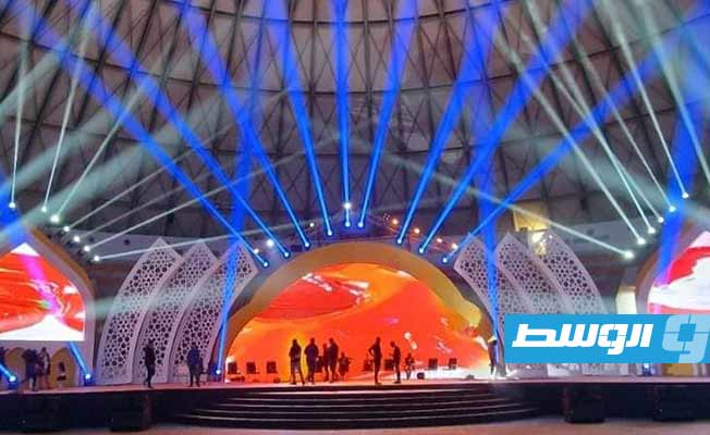 من الاستعدادات النهائية لحفل إعمار بنغازي، 6 يناير 2023. (بلدية بنغازي)