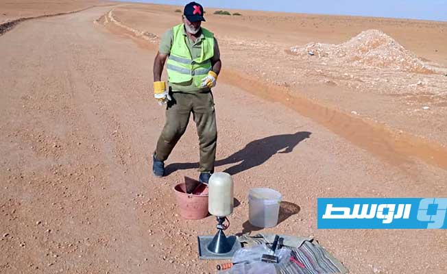أعمال تنفيذ طريق بمدينة الحرابة الجديدة ، 20 أكتوبر 2023 (جهاز تنفيذ مشروعات المواصلات)