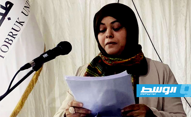 جانب من الأمسية ثقافية في إطار أمسيات اليوم السادس لمعرض طبرق الدولي للكتاب، 24 نوفمبر. (فسبوك)