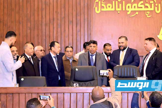 افتتاح مجمع المحاكم والنيابات في سرت، الأحد 11 يناير 2025. (المجلس الأعلى للقضاء)