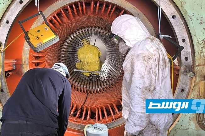 أعمال الصيانة الجسيمة للوحدة الغازية الثانية بمحطة كهرباء الجبل الغربي، السبت 20 ديسمبر 2025 (الشركة العامة للكهرباء)