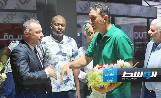 وصول المنتخب الفلسطيني لكرة السلة إلى العاصمة طرابلس السبت 21 سبتمبر 2024 (فيسبوك)