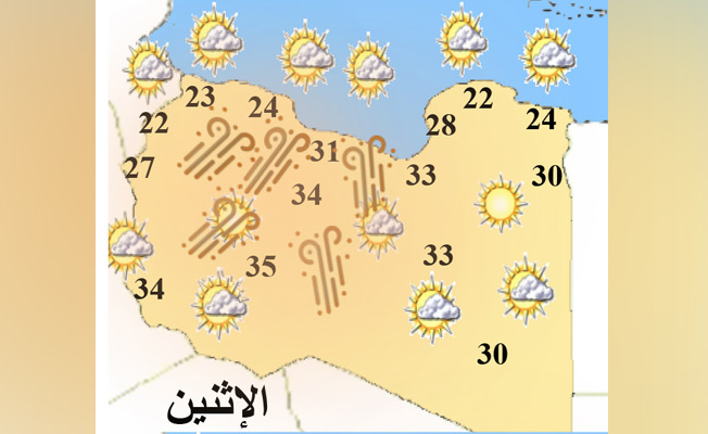 أحوال الطقس اليوم: أجواء متقلبة مصحوبة برياح نشطة