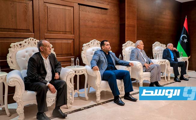 رئيس الحكومة المكلفة من مجلس النواب فتحي باشاغا، يلتقي رئيس وأعضاء الحزب الاتحادي الوطني.، الإثنين 7 نوفمبر 2022 (صفحة الحكومة على فيسبوك)