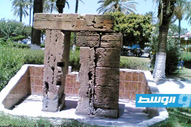 بقايا بنيان أثري في طرابلس. (بوابة الوسط)