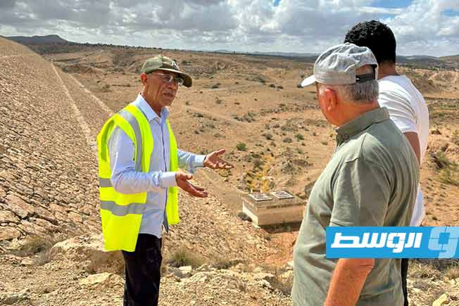 زيارة الفريق الهندسي التركي لسدَّي وادي المجينين وغان، الأحد 28 سبتمبر 2025. (وزارة الموارد المائية)