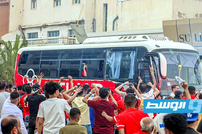 جانب من احتفالية جماهير نادي الاتحاد بفوز فريقها بكأس ليبيا لكرة السلاة الأربعاء 6 مايو 2026 (صفحة نادي الاتحاد على فيسبوك)