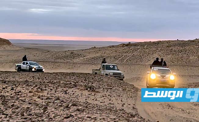 من أعمال انتشال 3 جثث وسط الصحراء شرق ودان، 28 يناير 2024. (بوابة الوسط)