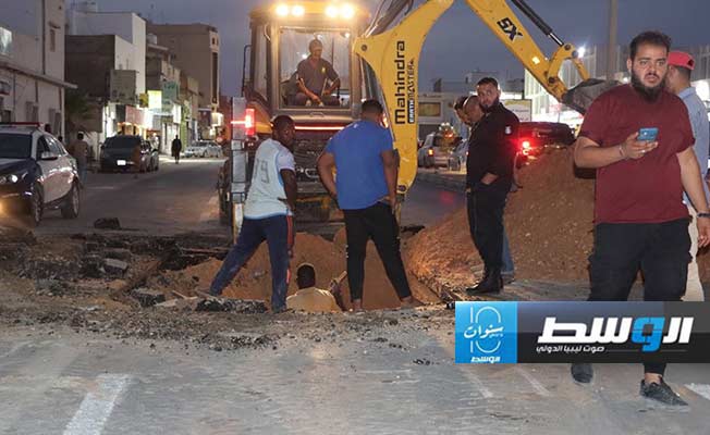 من موقع الهبوط الأرضي في عين زارة، 10 نوفمبر 2024. (مديرية أمن طرابلس)