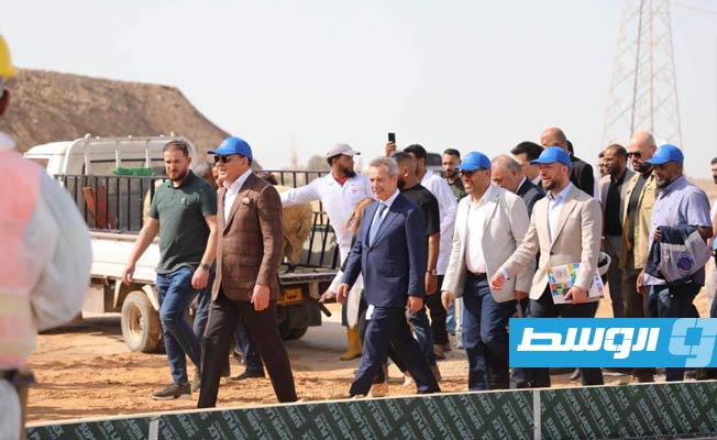 احفتالية وضع حجر أساس مشروع تنفيذ محطة كهرباء جنوب طرابلس الغازية، الأحد 20 أغسطس 2023. (الشركة العامة للكهرباء)