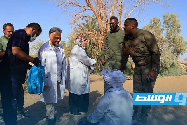 قافلة طبية تابعة لوزارة الصحة في حكومة أسامة حماد تجري كشوفات على المواطنين في تهالة، 6 يونيو 2026 (وزارة الصحة)