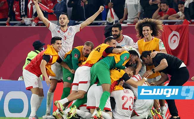 المنتخب التونسي يقتنص هدفا ثمينا يحجز به مقعدا في نهائي بطولة كأس العرب 2021 بفوزه على المنتخب المصري. (الإنترنت)