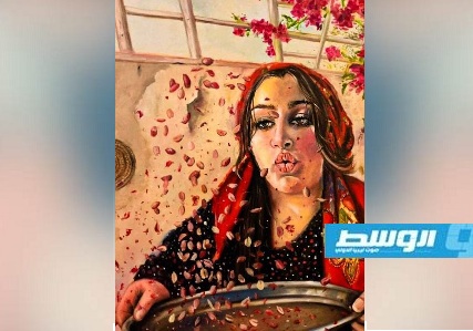 لوحات الفنانة نجاة أبوشيبة ارتحلت بدونها