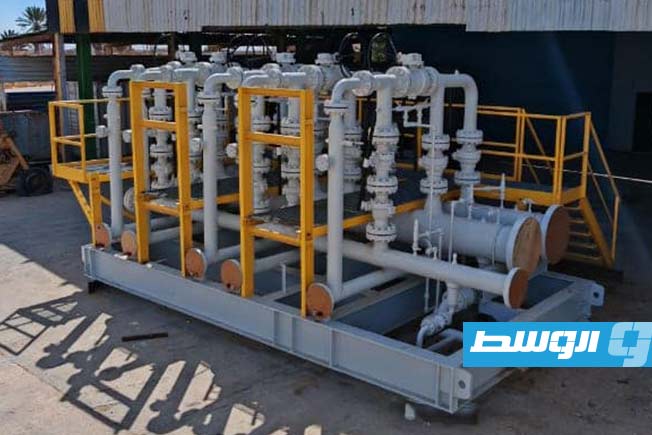 جانب من تصنيع «مشعب» نفطي جديد لحقل مسلة، الثلاثاء 4 مارس 2025 (شركة الخليج العربي)