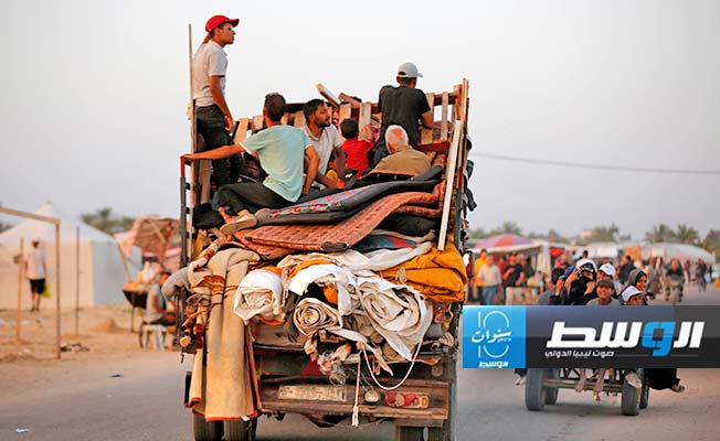 فلسطينيون مهجرون من رفح، على وقع العدوان الصهيوني على قطاع غزة, (الأنروا)