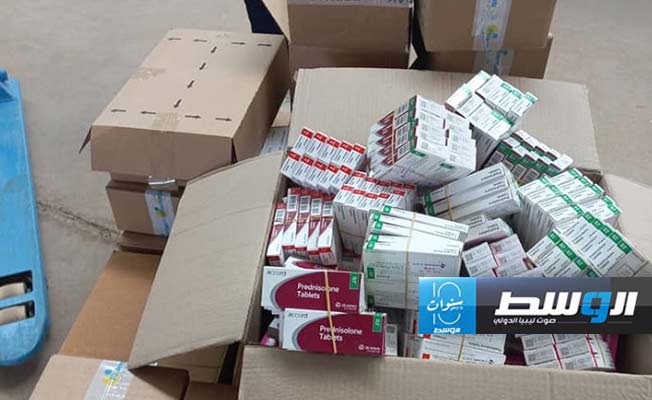 أدوية ومسلتزمات طبية مقدمة لمرافق صحية في الجنوب، 28 مايو 2024. (جهاز الإمداد الطبي)